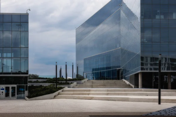 Business district in Montreal Quebec Canada