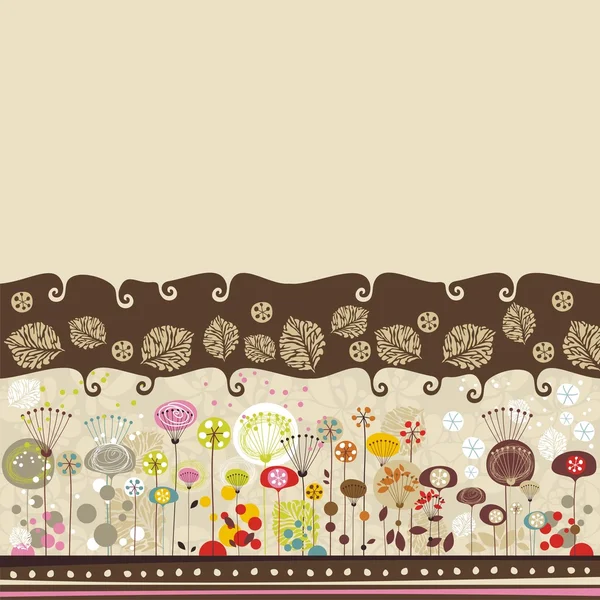 Fundo floral decorativo — Vetor de Stock