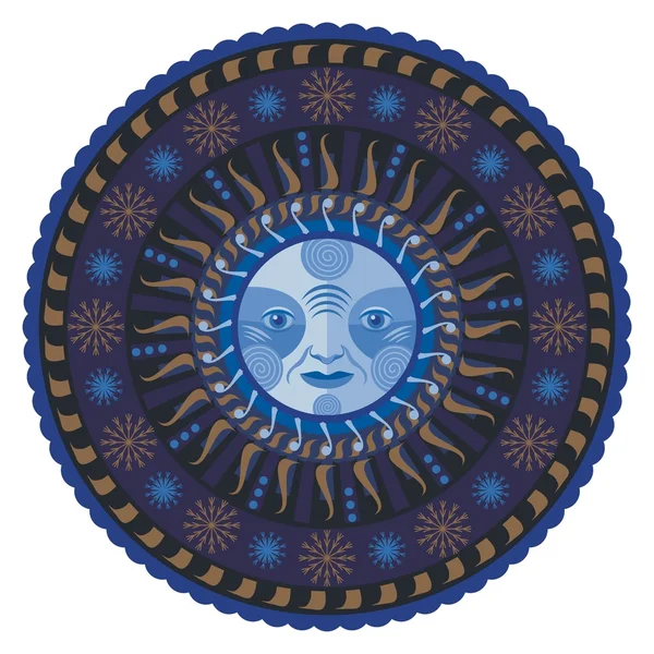 Mandala decorativă de iarnă Grafică vectorială