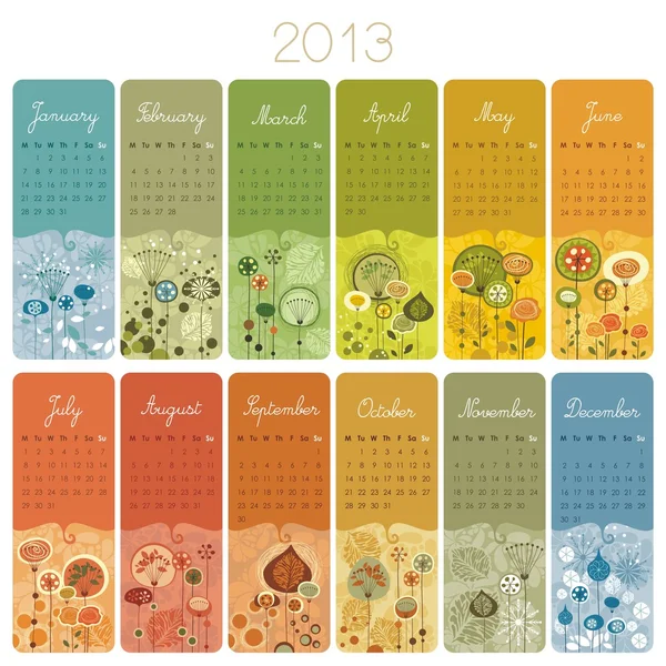 2013 Calendar Set — Vector de stoc