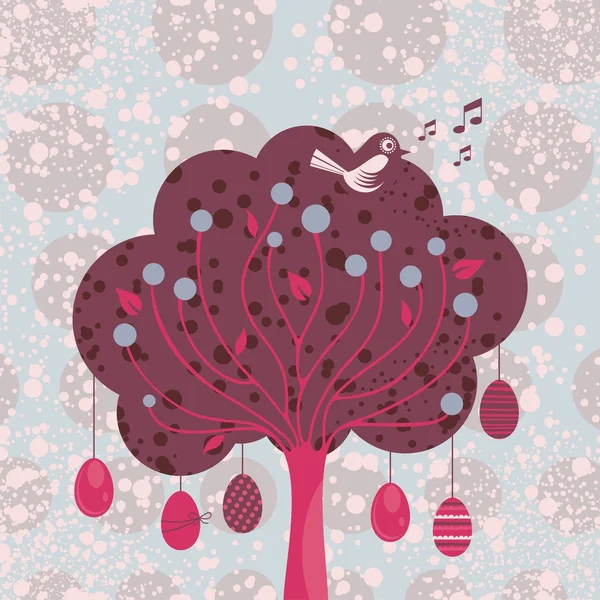 Dekorativní velikonoční strom — Stockový vektor