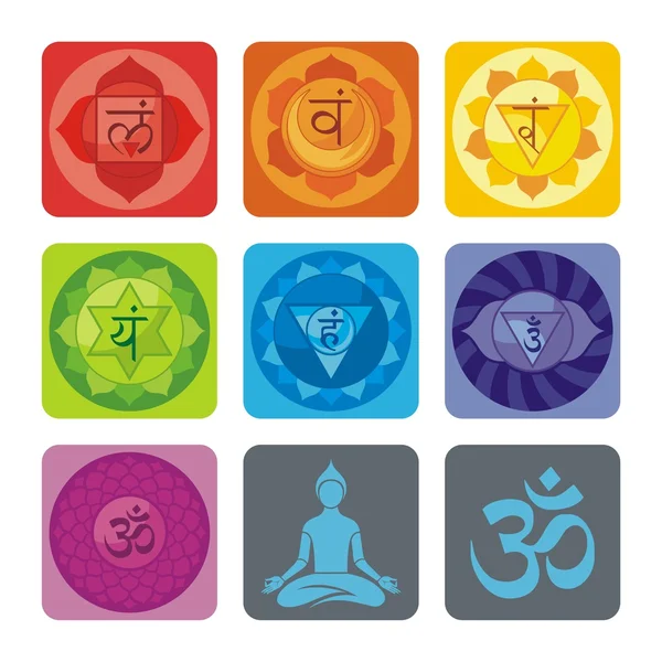 Set de yoga — Vector de stock