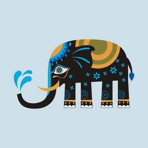 Decorated Elephant Stock Illustration