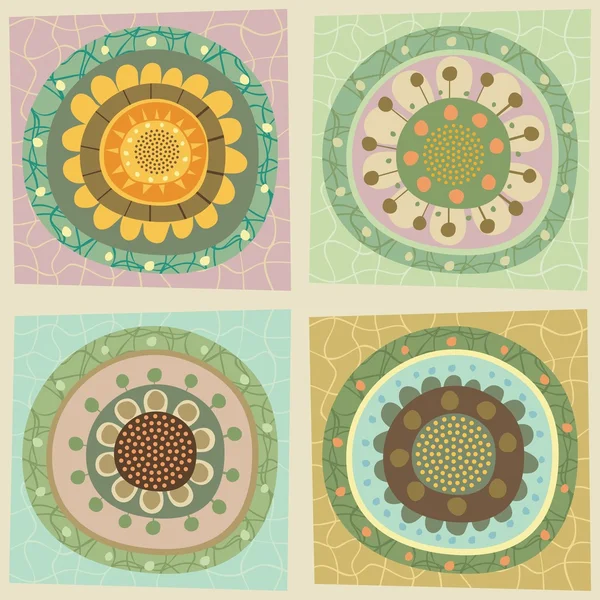 Seamless Floral Tiles Royalty Free Stock Illustrations