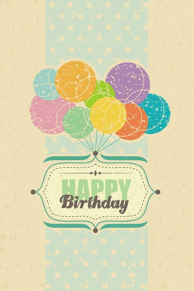 Happy Birthday card with balloons Royalty Free Stock Illustrations