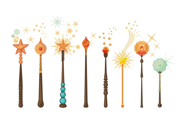 Magic Wands Set — Stock Vector