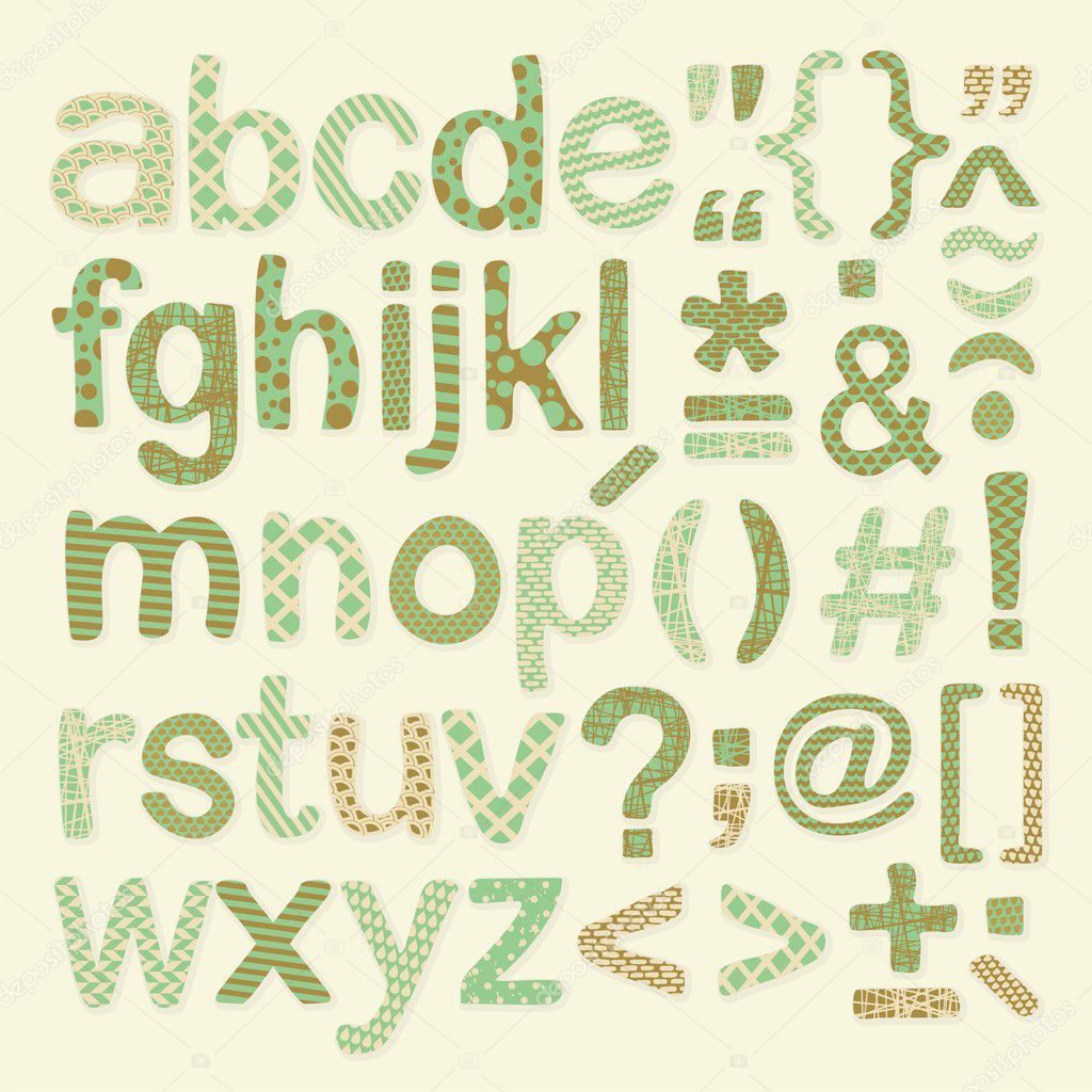 Textured Alphabet Set