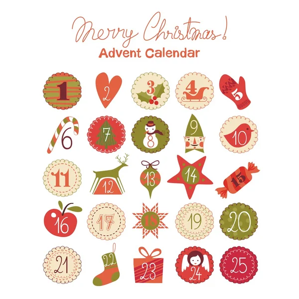 Calendar Advent Ilustrații de stoc fără drepturi de autor