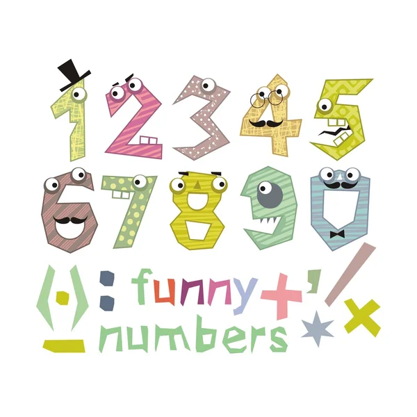 Komik sayılar kümesi — Stok Vektör