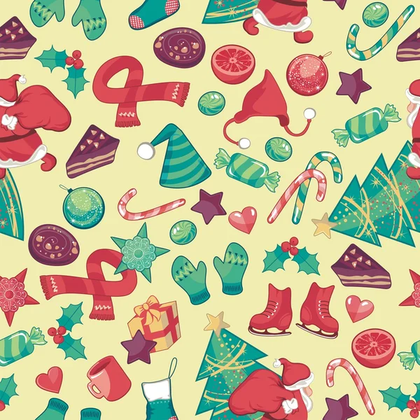 Christmas Seamless Pattern — Stock Vector