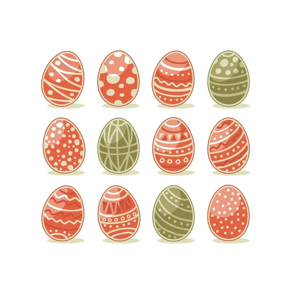 Huevos de Pascua pintados — Vector de stock