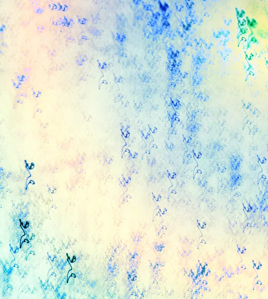 Pembe ve mavi sanat gökkuşağı arka plan - çocuk çizim — Stok fotoğraf