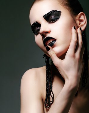 yaratıcılık. ilham. hareket ifade dramatik aktris. sahne