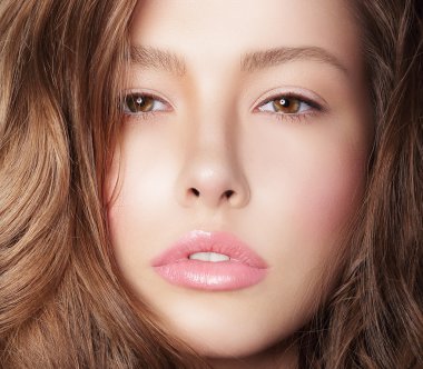 bakımlı temiz Doğal deri kadın portresi yukarıya kapatmak