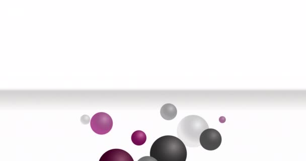 Light Background Gray Burgundy Balls Balls Float Middle Background Break — Stock Video