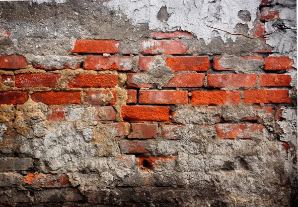 Peeled stucco brick — Stock Photo, Image