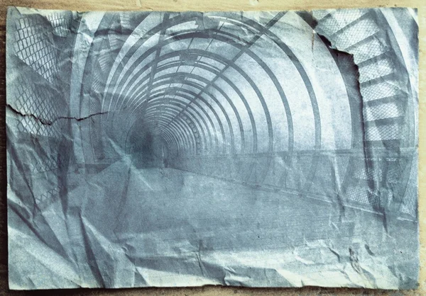 Blauwe tunnel — Stockfoto
