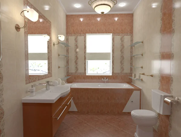 お風呂お部屋のインテリア ロイヤリティフリーのストック写真