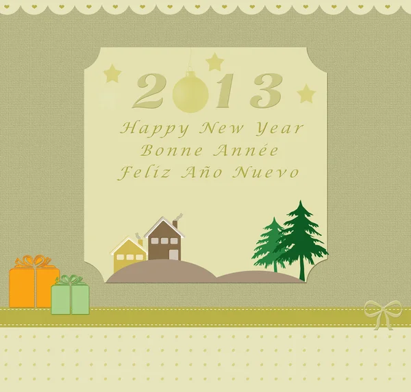 Feliz año nuevo tarjeta — Foto de Stock