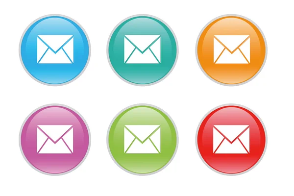 Icons with an email symbol — Stock Photo, Image