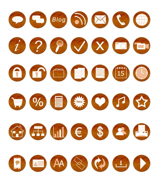 Conjunto de iconos para la Web —  Fotos de Stock