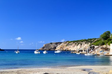 Cala vadella beach Ibiza, İspanya