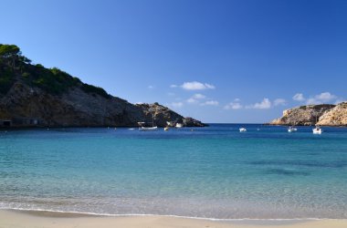Cala vadella beach Ibiza, İspanya