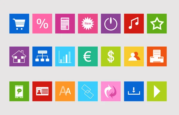 Set von Symbolen für das Web — Stockfoto