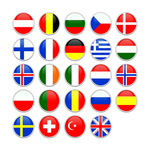 European flag icons — Stock Photo, Image