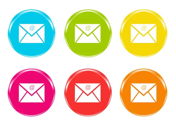 Simgeleri ile bir e-posta simgesi — Stok fotoğraf