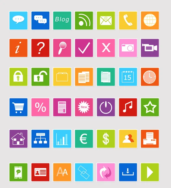 Set of icons for website — Stock Photo, Image