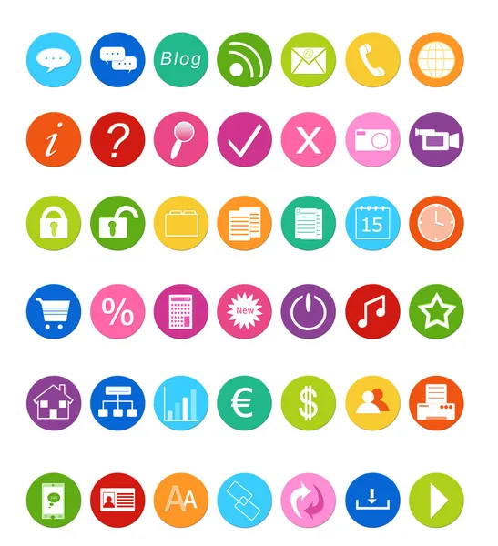 Set von Symbolen für die Website — Stockfoto