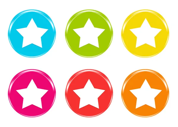 Colorful icons with stars — Stock Photo, Image