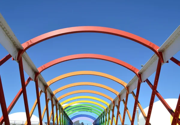 Ponte colorida em Aviles — Fotografia de Stock