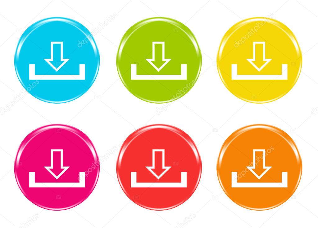Colorful icons for downloads