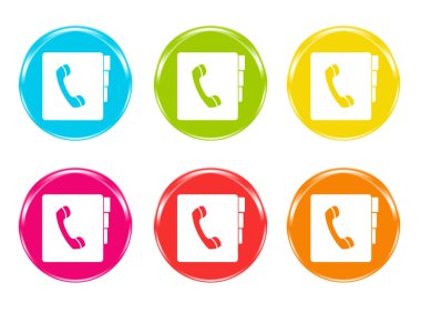 renkli telefon rehberi simgeler