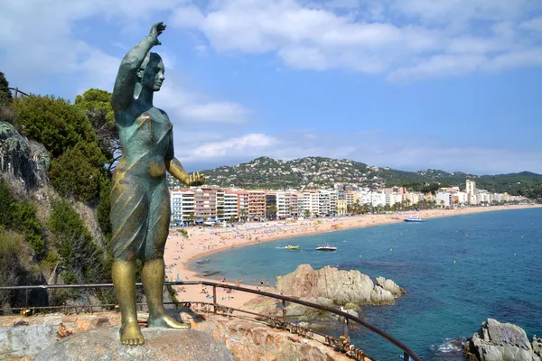 Plaj lloret de mar, İspanya — Stok fotoğraf