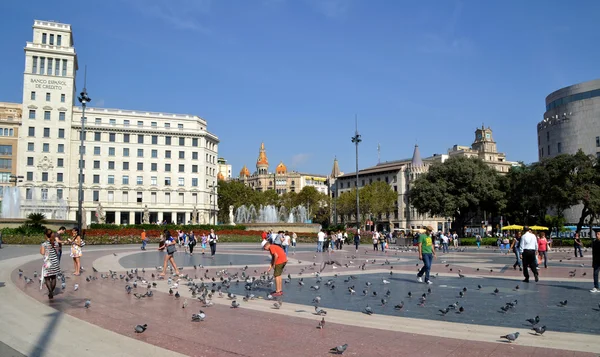 Piazza Catalogna a Barcellona, Spagna — Foto Stock
