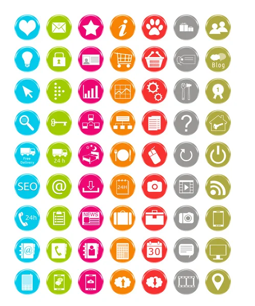 Colorful Web icons — Stock Photo, Image