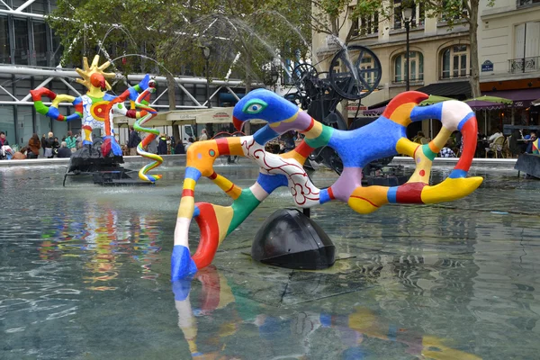 Stravinsky Fountain in Paris, France — Stock Photo, Image