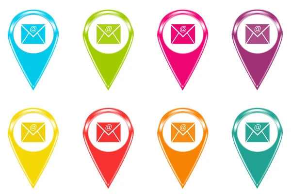 Set of icons with email symbol — Stock Photo, Image