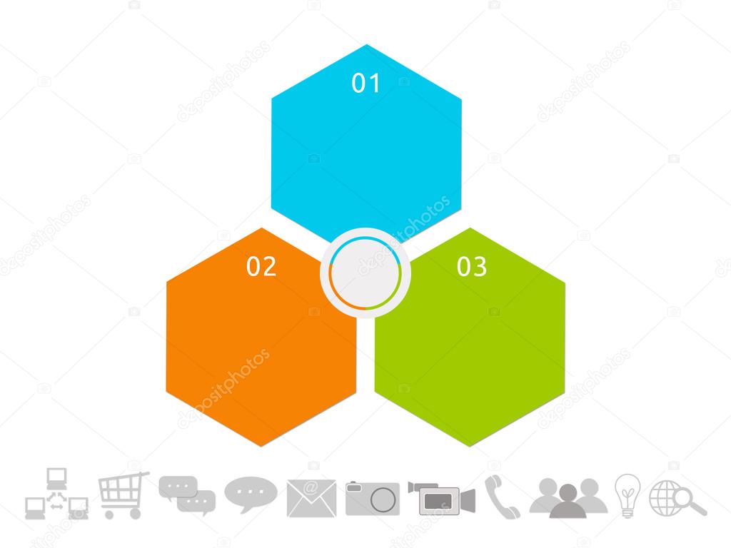Abstract design with hexagons