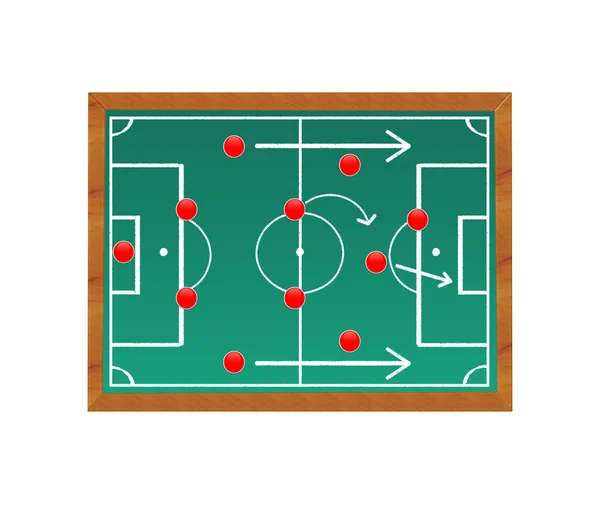 Campo e strategia di calcio — Foto Stock