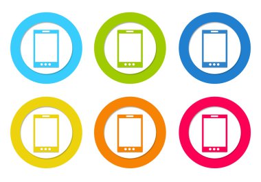 telefon simgesi olan yuvarlak simgeler ayarla