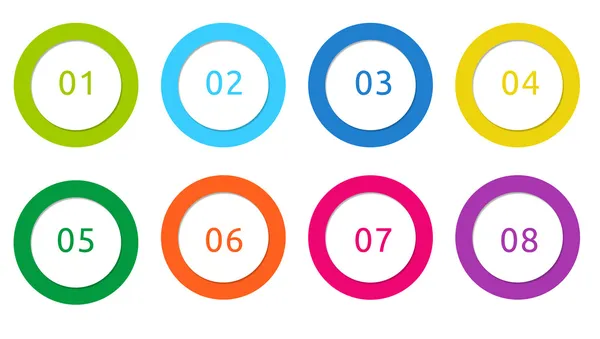 Colorful rounded buttons for web — Stock Photo, Image