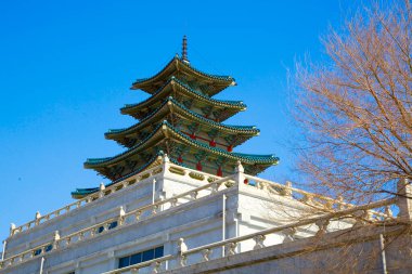 Güzel mimari, antik Asya binası. Pagoda