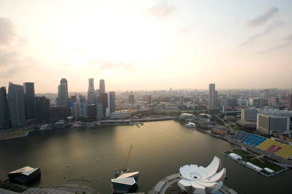 Singapore Juli 2017 Utsikten Över Marina Bay Med Utsikt Över — Stockfoto