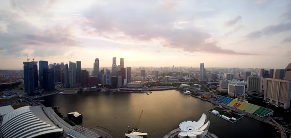 Singapore Juli 2017 Utsikten Över Marina Bay Med Utsikt Över — Stockfoto