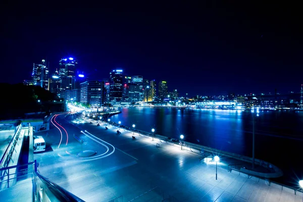 Escena Vista Ciudad Noche Paisaje Urbano — Foto de Stock