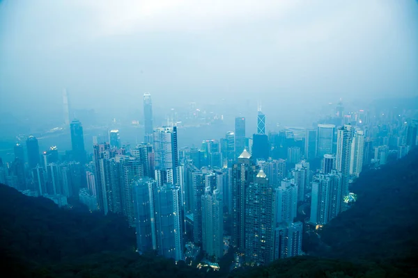 高層ビル街の空撮 — ストック写真